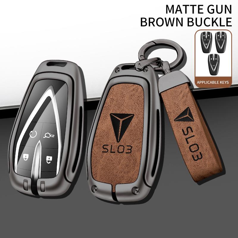 For Changan Eado Cs55 Cs35Plus Cs55Plus Cs75Plus Cs95 Cs15Ev Cx70 Key Case Zinc Alloy Leather Car Smart Remote Key Cover
