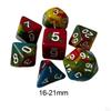 7 Piece RPG Dice Set Polyhedral 4 Color for Role Playing Game Cafe