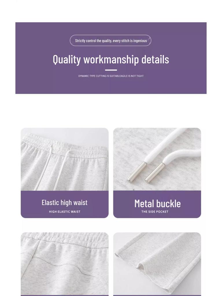 Petite High Waist Grey Flare Pants - Women's Slimming Yoga Sweatpants for Spring/Autumn