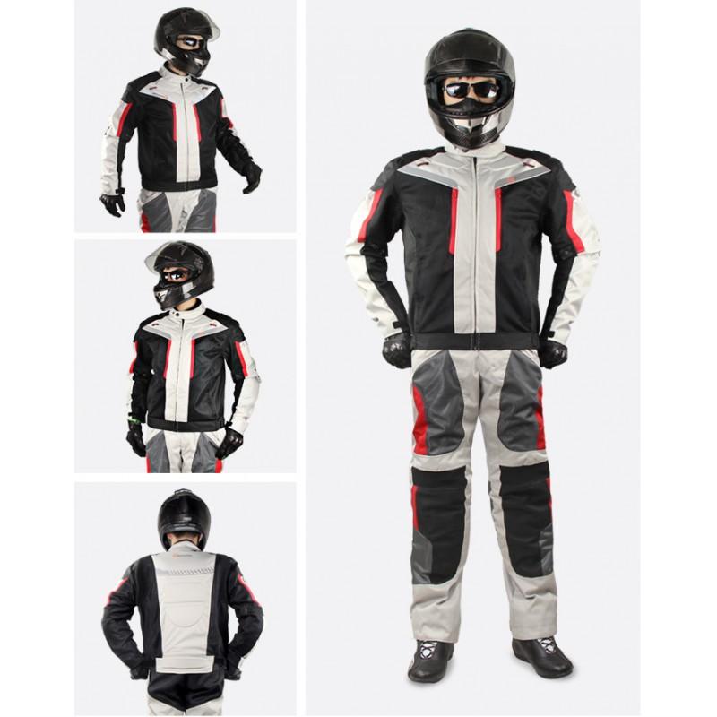 Mens Winter Motorcycle Riding Suit Set Windproof Warm Racing Gear Thick Full Body Protective Outfit