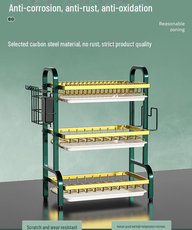 Multifunctional Kitchen Sink Dish Storage Rack