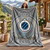 Club Brugge KV Custom Name Flannel Blanket Personalized Soft Warm Plush Throw Blanket Customized Gift for Family Friends