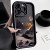 Mountain Moon Landscape Art Phone Case for iPhone 17 16 15 14 13 12 11 Series Pro Max Plus Double Layer Protection