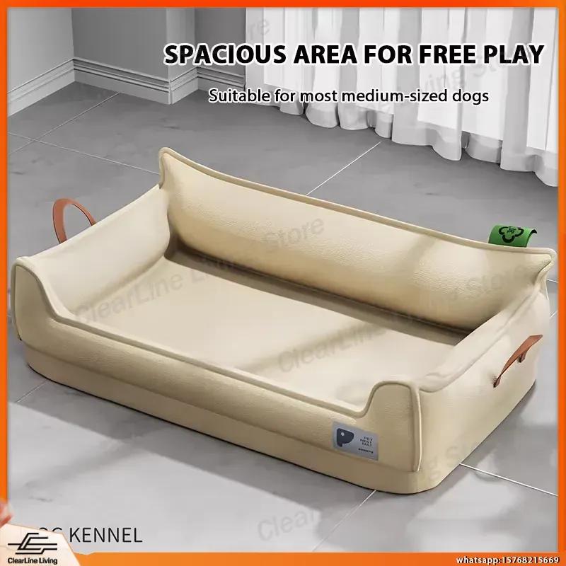Orthopedic Dog Bed for Large Medium Small Dogs Waterproof Memory Foam Pet Sofa with Non-Slip Bottom Detachable Washable