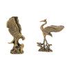 Brass Eagle Figurine with Outstretched Wings - 3D Ornament for Study, Living Room, Bedroom, or Office