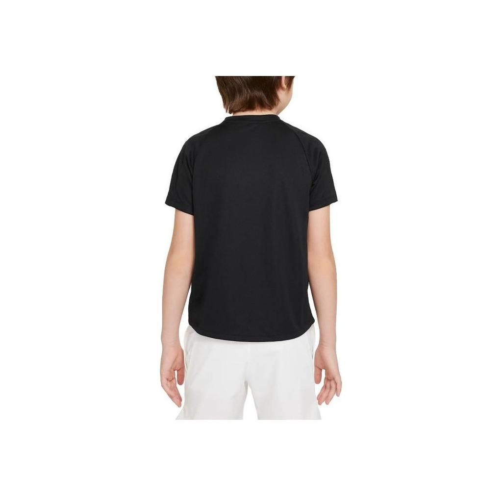 Nike Court Dri-FIT Victory Solid Logo Short Sleeve T-Shirt Kids Tops Black CV7565-010