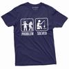 Herren Lustiges Problem gelöst Angeln T-Shirt Fischer Geschenk T-Shirt Angel Liebhaber Shirt