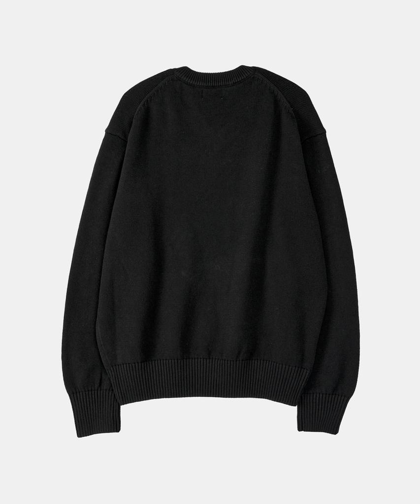 ASP Cotton V-Neck Knit Black