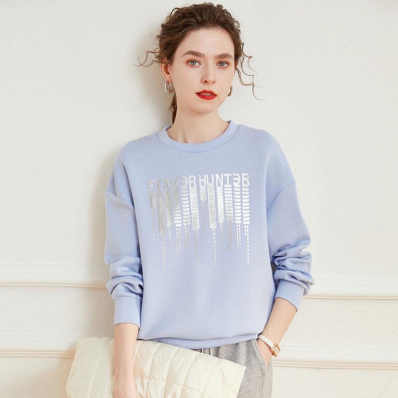 

Женский свободный свитшот с 3D-принтом букв XL