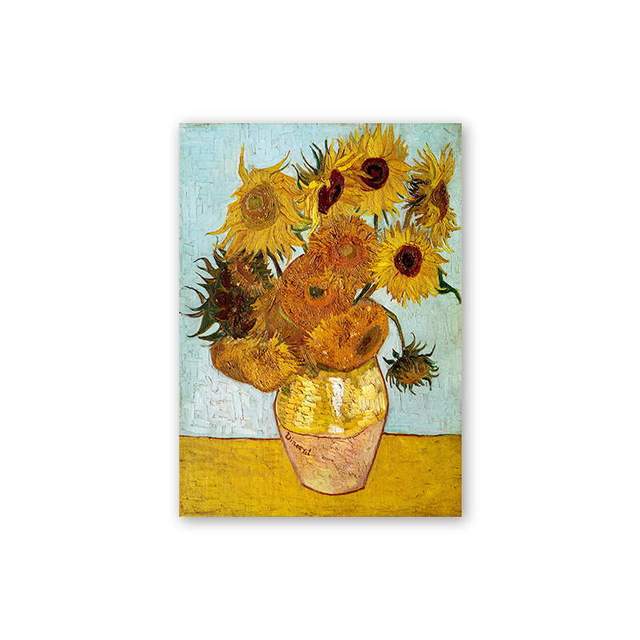Oil Painting Sunflower Apricot Poster Printmaking Van Gogh Abstract Oil Painting Art Printmaking