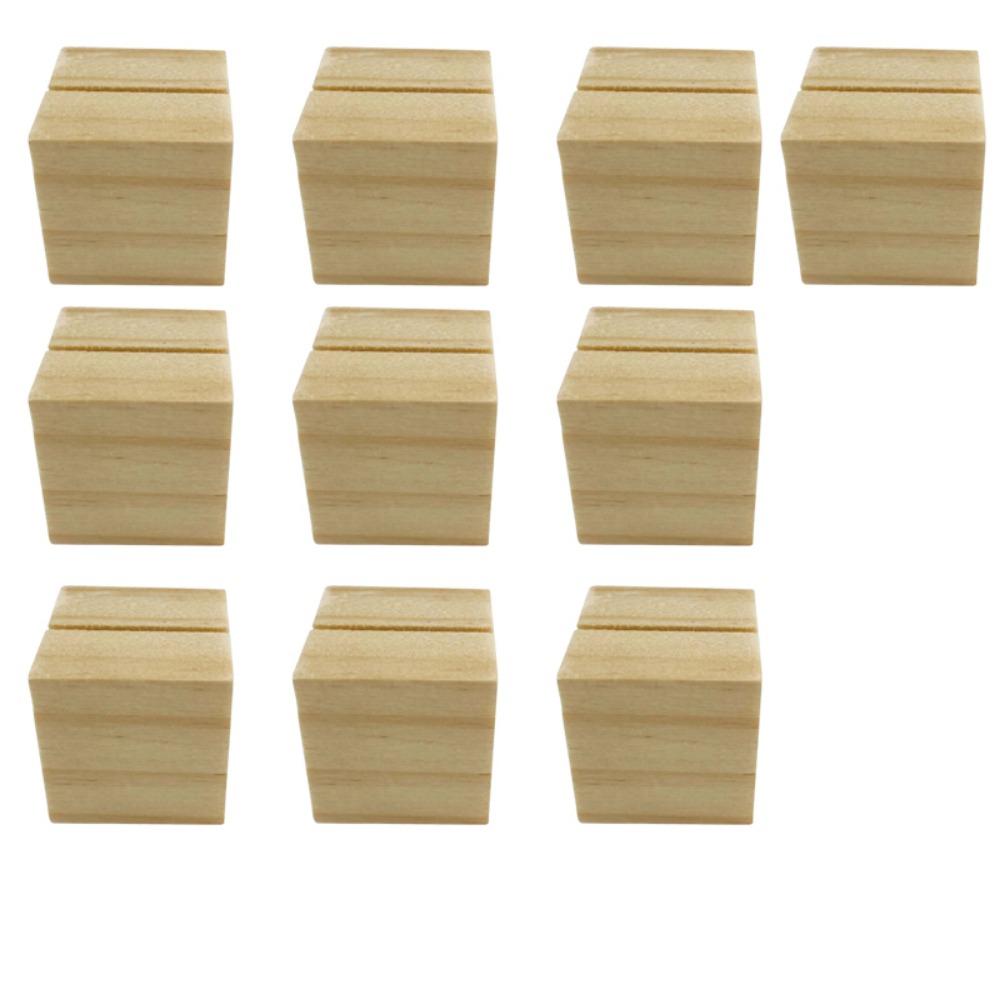 Natural Pine Wood Table Number Stands Multi-Shapes Table Name Holder Wedding Reception