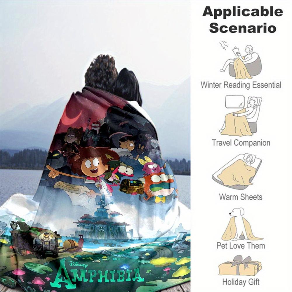 1pc, Brave Anne Boonchuy and Friends Blanket Themed Throw Blanket for Room Decor, Outdoor, Living Room, Travel, Camping