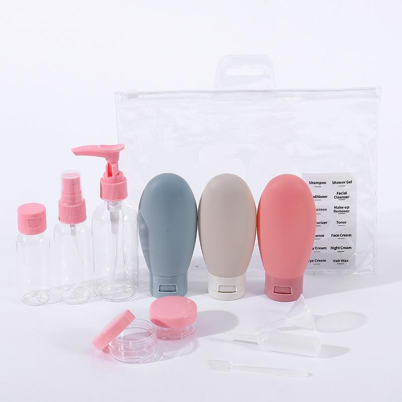 11In1 Set Travel Bottles Travel Size Containers Cosmetic Skincare Liquid Toiletries Bottle