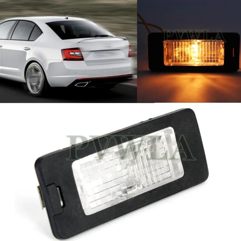 

1 шт. Ліхтар номерного знака автомобіля з галогенною лампою для Skoda Octavia 2013 2014 2015 2016 2017 Автомобільні аксесуари