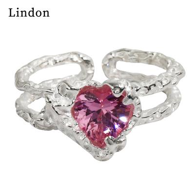 Lindon Classic Copper Alloy Zircon Ring Ladies Jewelry Wedding Promise Party Gift