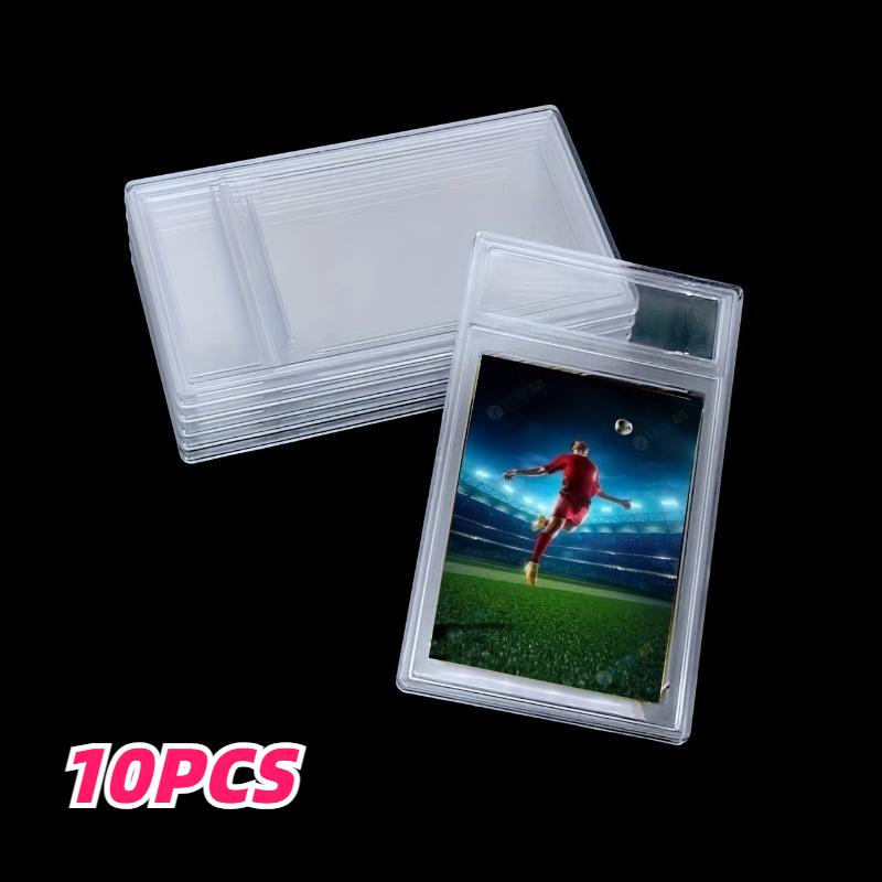 10/20/30pcs 35pt Standard Sport Card Trading Card Protective Boxes Acrylic Transparent Baseball Card Holders with Label Position
