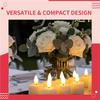 Versatile Battery Operated LED Flickering Tea Light Candles 12Pc Rechargeable Flameless Candles
