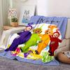 Teletubbies Purple Green Orange Red Characters Cartoon Print Blanket Personalized Name Soft Lightweight Versatile Suitable For Sofa Bed Picnic Office