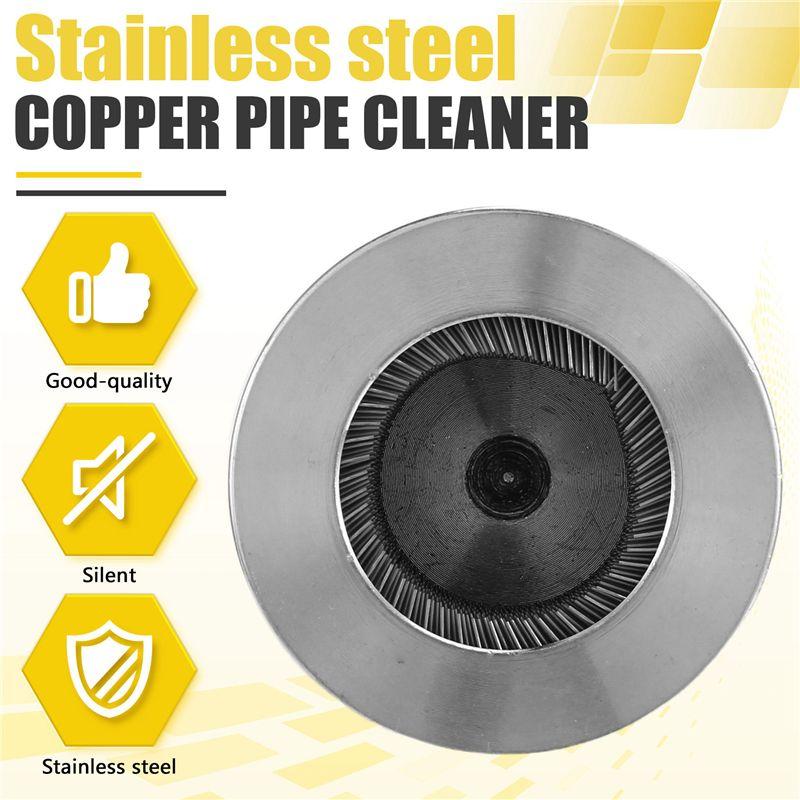 ABJI-Copper Tube Cleaner For Drilling, 15/22Mm Full Metal Drill Pipe Cleaning Brush