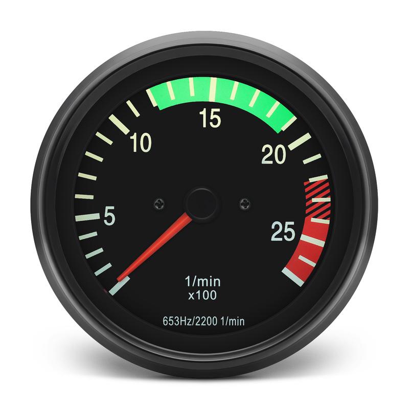 0~2500rpm Auto Tachometer Universal For 24V Car Truck Boat 100mm Tacho RPM trument Cluster Gauge Auto Parts Accessories