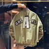 Men’s Trendy Korean Style Embroidered Flight Jacket - Autumn/Winter Fashion