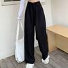 Loose Casual Pants Women Workout Trousers Wide Leg Pants Retro Flip Up Suit Pants  Female