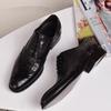 Brogue Oxford Men Vintage Leather Shoes Crocodile Embossed Big Size Classic Retro Style