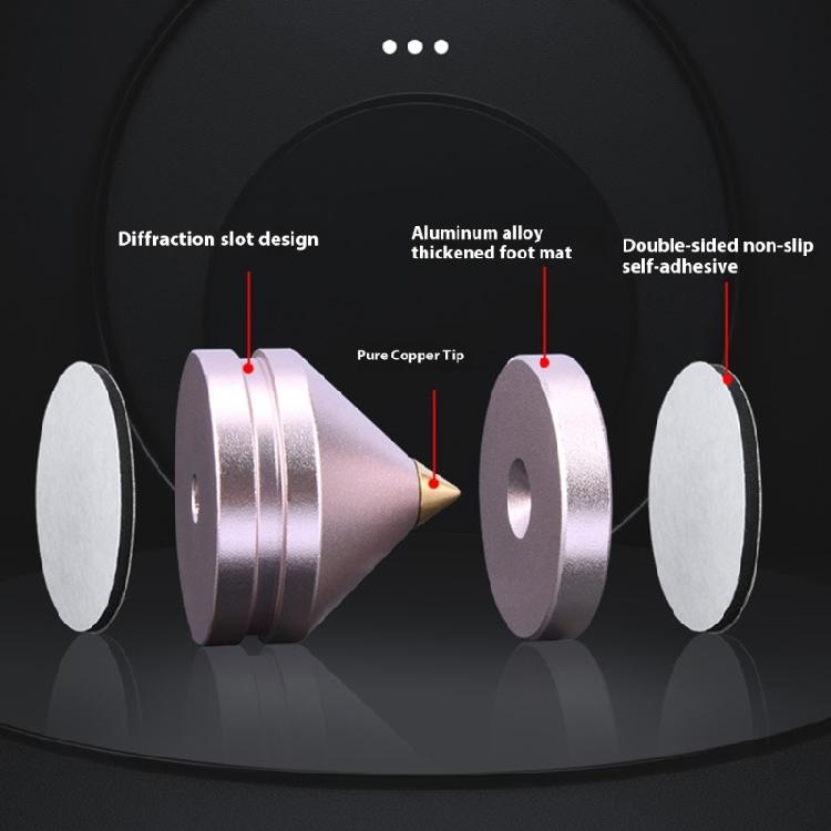 Stoßdämpfende Lautsprecherständerfüße für Heimkinosysteme Präzise Bodenspitze Verbessert Schalldämmungsmatte