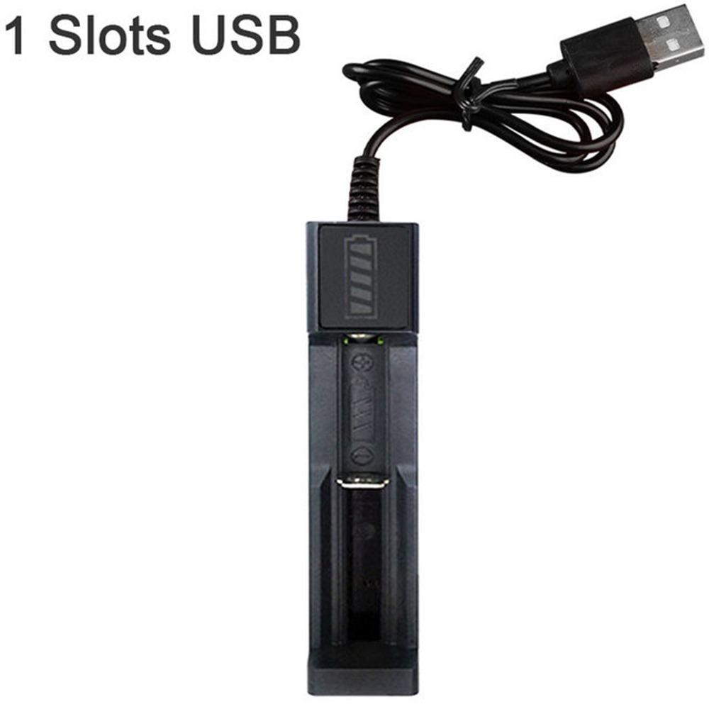 1Pcs USB 18650 Battery Charger for 10440 14500 16340 18350 18500 26650 Battery 1 Slots USB