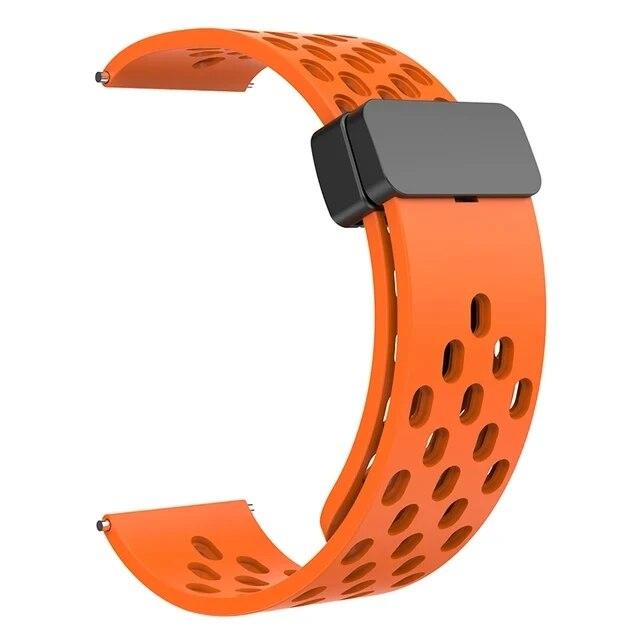 22mm 20mm Pustende silikonreim for Samsung Galaxy Watch 7 4 5 6 S3 Active Magnetisk bånd Huawei GT 3 4 Amazfit Bip armbånd