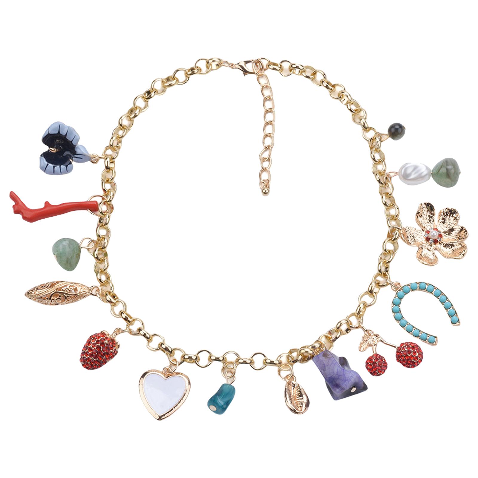 

Fashionable Diamonds Studded Alloy Necklace Featuring Unique Floral Pattern Designs for Parties Supplies and Dates