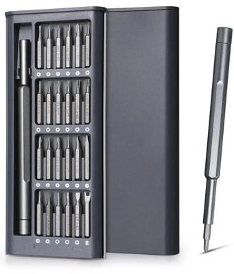 Präzisionsschraubendreher-Set 25 in 1 Schraubendreher Se Sechskant Schlitzkopf Magnetischer Schraubendreherkopf für iPhone PC Uhr Kamera Brillen