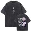 Vintage Anime Hunter X Hunter Hisoka Grafické Prané Tričko Unisex Streetwear Móda Čistá Bavlna Krátký Rukáv Ležérní Topy