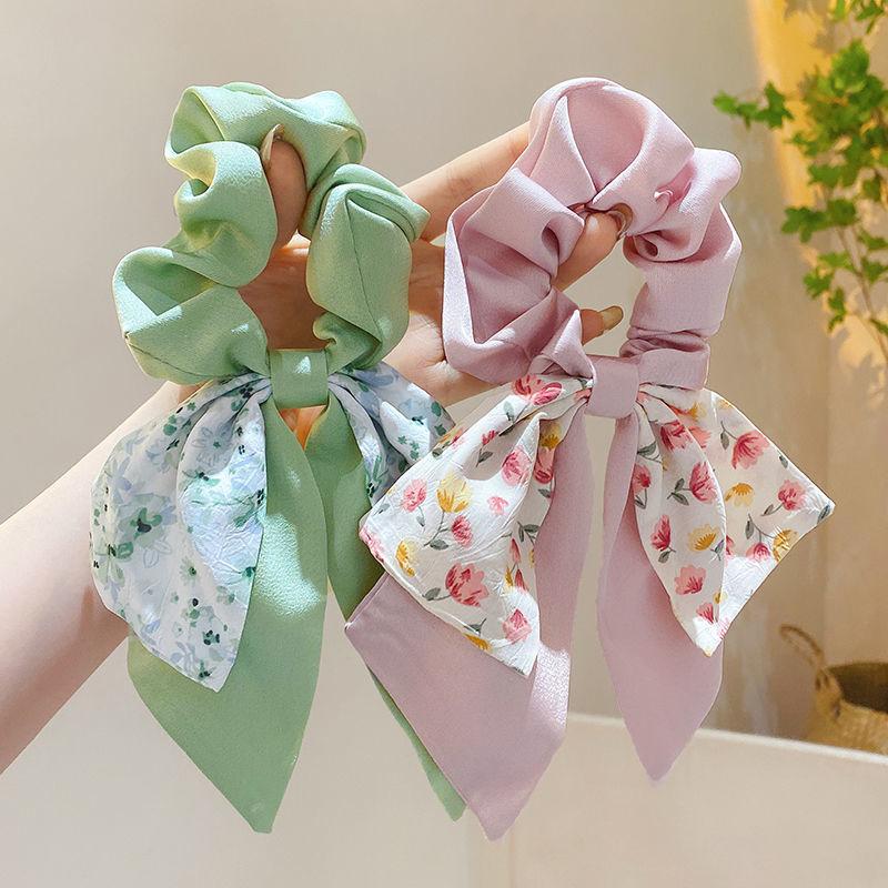 Broken Flower Bowknot Large Intestine Hair Ring Female Summer Headband Strap Hair Band Headband Flower Headwear Hair Accessories