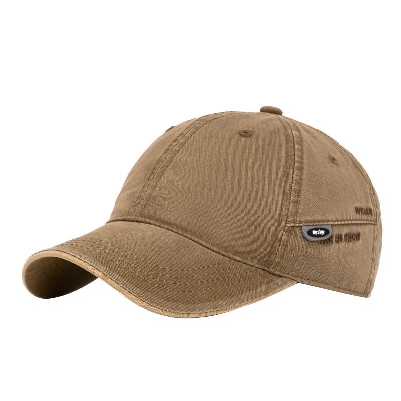 Men's Cotton Solid Color Curved Brim Baseball Cap - Outdoor/Sun Hat for Spring & Summer
