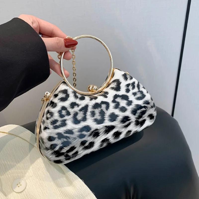 Women's Shoulder Bags with Chain  Top Handle Bags  Women's Bags  Hot Sale  Leopard  Wing Design  Luxury  Light  Dinner  Fashion