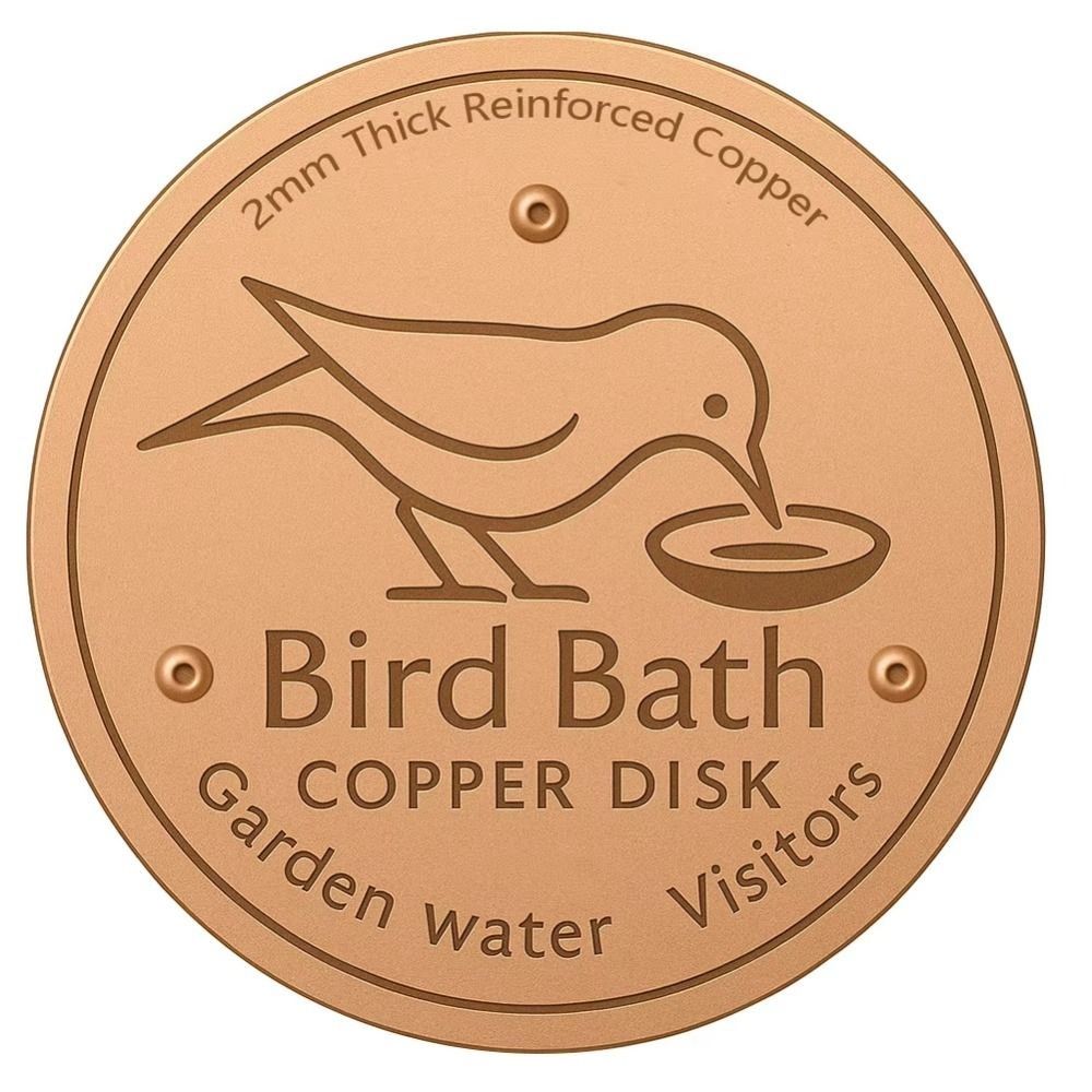Triple-Point Support Bird Bath Copper Disk 0.8mm Thick Universal Copper Purifier Plate Efficient Physical Clean