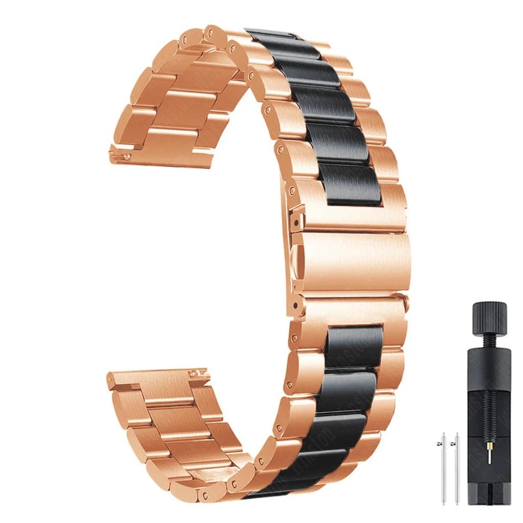 20mm 22mm nerezový řemínek pro Samsung Galaxy Watch 7 6 5 4 5Pro 40/44mm 4/6 Classic 43 47mm kovový pásek pro Huawei GT5 4Pro