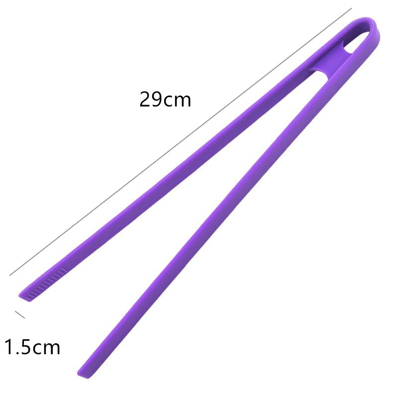 Non-Slip Silicone Tongs Bread Food Barbecue Clip Long Handle Steak Clamp Home Kitchen Cooking Tools