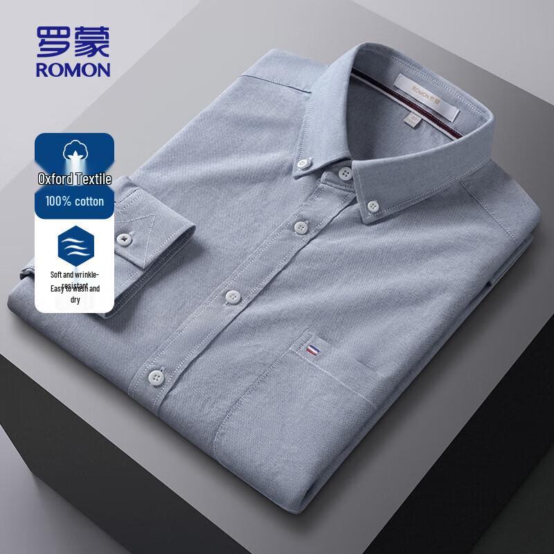 

ROMON Men s Cotton Oxford Long Sleeve Shirt 41