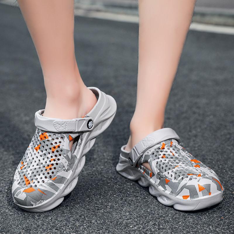 Sandals for Men Summer Casual Beach Shoes Clogs Half Slippers