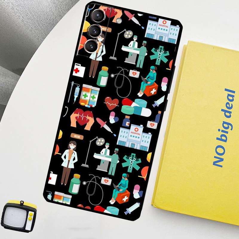 Nurse Medical Health Heart Phone Case For Samsung Galaxy S26 S25 S24 Ultra S20 S21 S22 S23 Plus S10 S24 FE S25 FE Cover