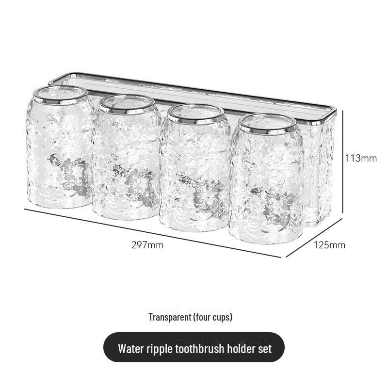 Sada zubního kartáčku a ústní vody k montáži na zeď: Držák na elektrické zubní kartáčky s kelímkem