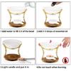 Difusor de Aceites Esenciales Cerámica Cuenco Quemadores de Cera de Aceite Calentador Portavelas de Té con Base de Madera para Decoración del Hogar