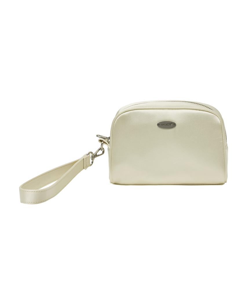 Marith + Franois Girbaud Regular Logo Satin Pouch Cream