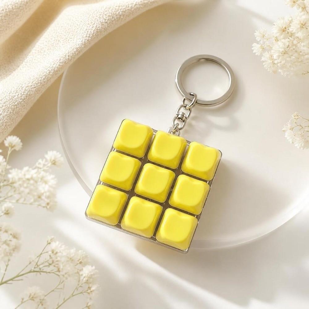 Pendant Keyboard Clicker Keychain 9 Keys Fidget Clicker Toy Fashion Bag Key Decor Office Use
