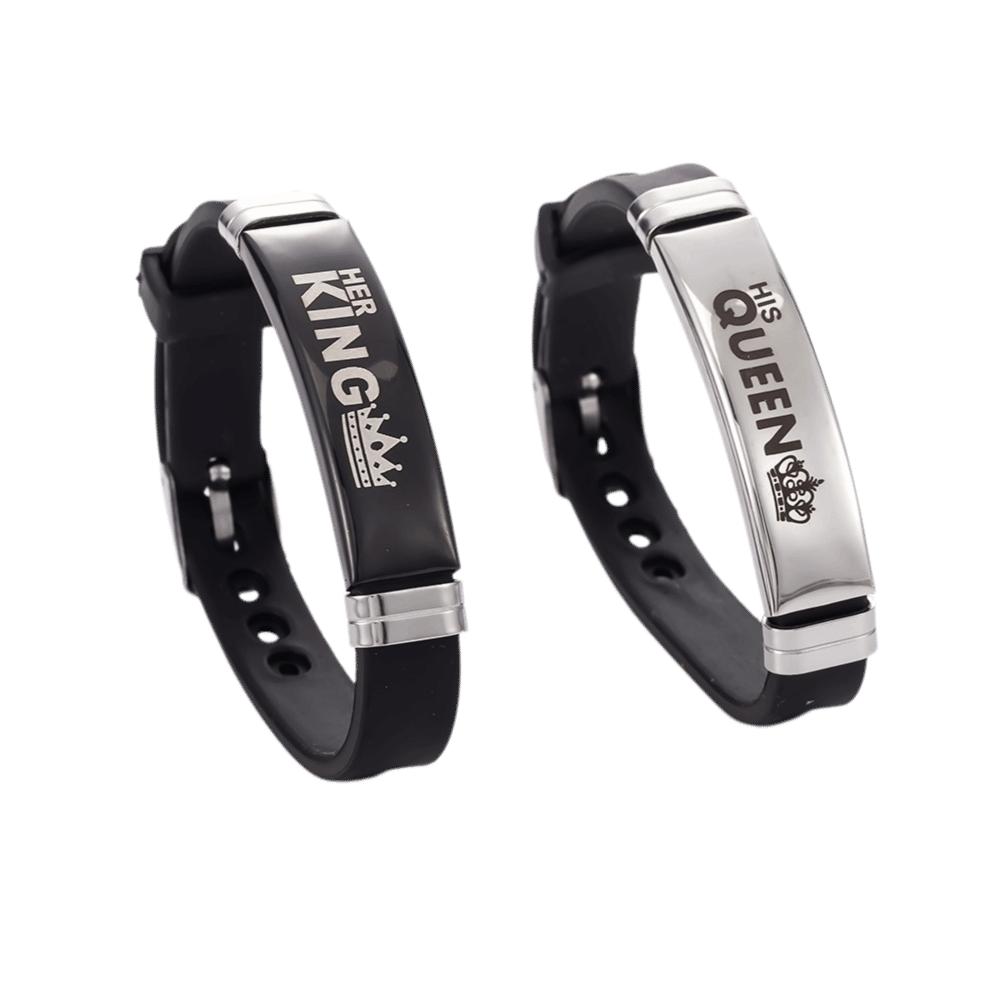 Gifts Lovers Bracelet Stainless Steel Valentine's Day Bracelets Couple Bracelet Set Women Men