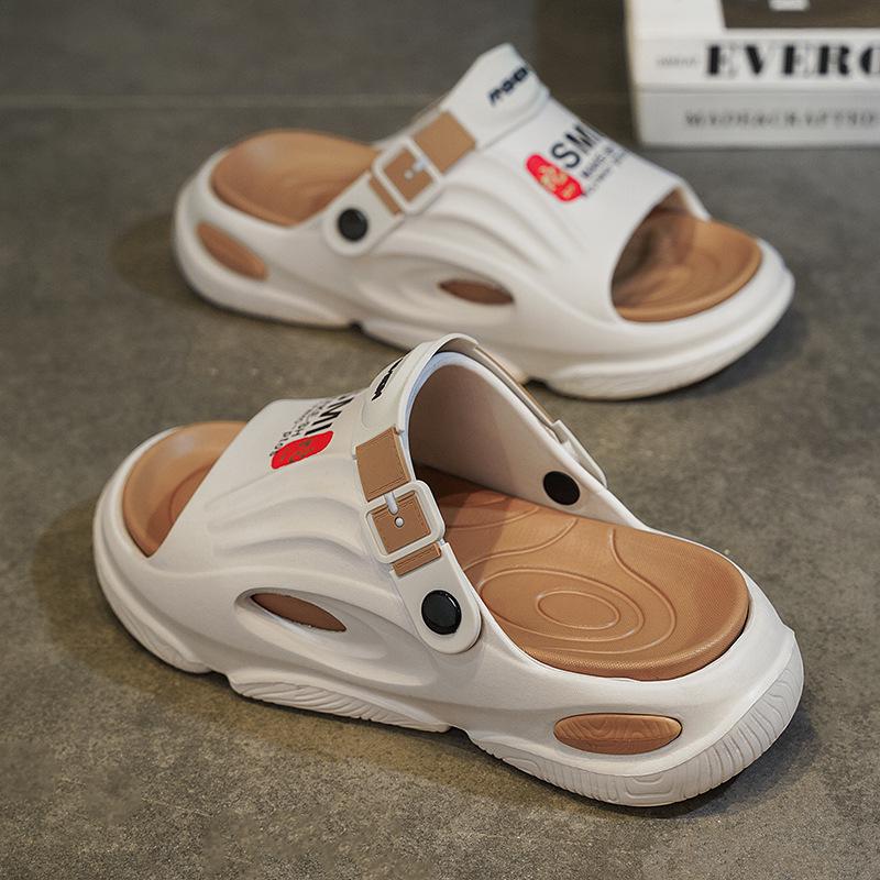 Men s Summer Sports Height-Boosting Sandals - Thick Sole, Non-Slip, Breathable Beach Shoes 44-45
