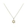 Necklace Star Of David, Star Of David , Gold Plated Silver 13mm