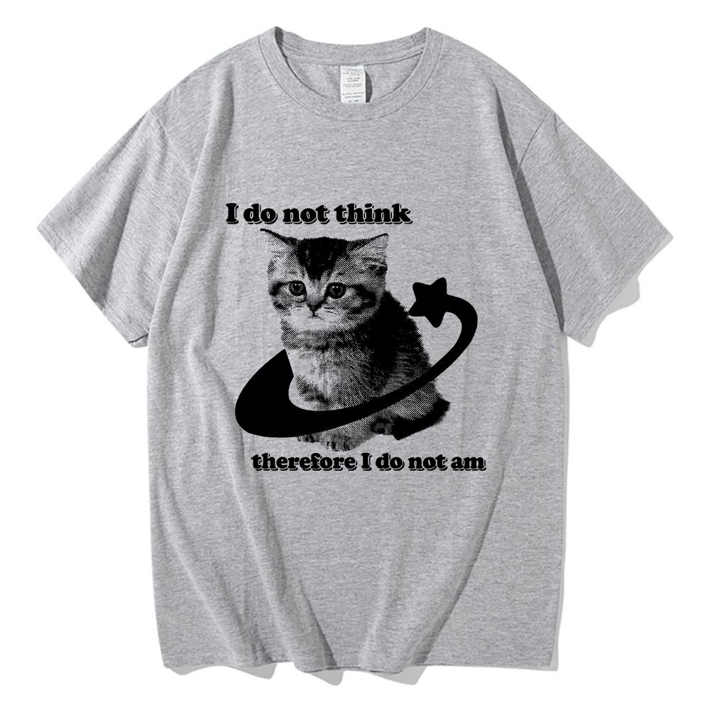 Y2k Retro Freaky Cat T Shirt Kawaii Unisexunisex Clothing Cotton Clothes Graphic Tops For Cat Lover Gifts Hight Quality T Shirts